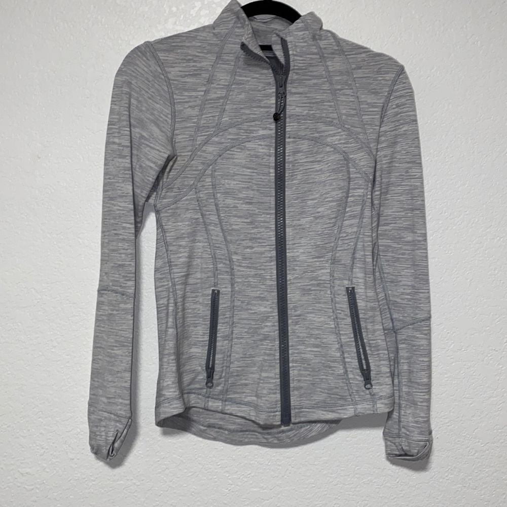 Grey & White Lululemon Align Jacket